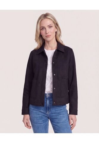 Chaqueta Con Bolsillos  Para Mujer Negro Ostu Ostu