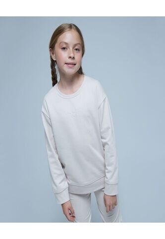 Buzo Para Niña Cuello Redondo Color Beige Marca Ostu #90060108 Ostu