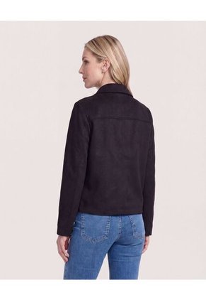Chaqueta Con Bolsillos  Para Mujer Negro Ostu