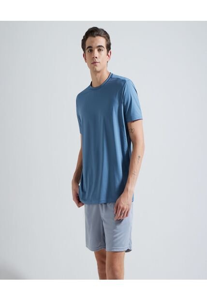 Camiseta Para Hombre Manga Corta Color Azul  Marca Ostu #60091070