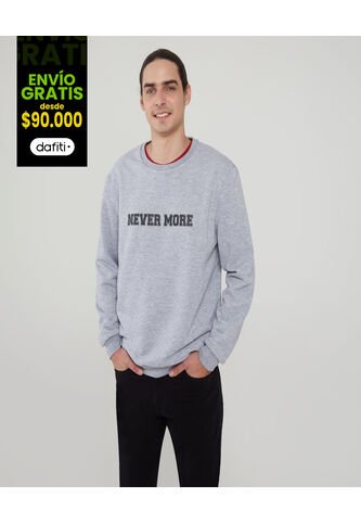 Buzo Para Hombre Cuello Redondo Color Gris  Marca Ostu #60060295 Ostu