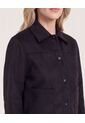 Chaqueta Con Bolsillos  Para Mujer Negro Ostu de Ostu