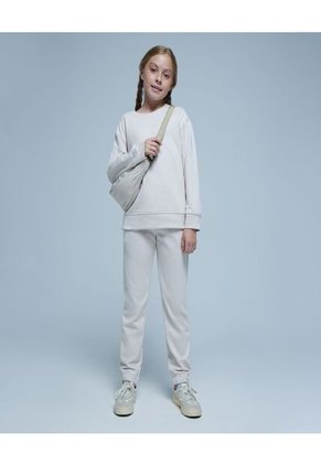 Buzo Para Niña Cuello Redondo Color Beige Marca Ostu #90060108