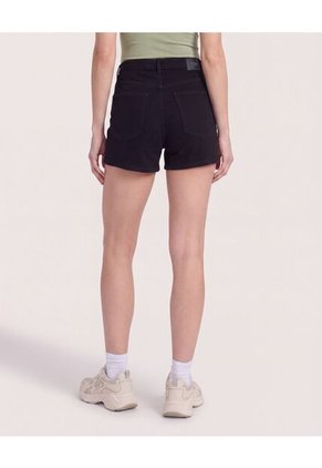 Short Mom Tiro Alto  Para Mujer Negro Ostu