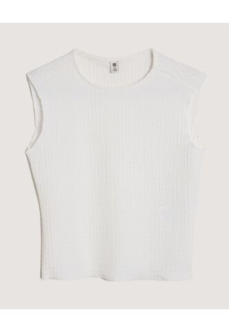 Camiseta Manga Sisa Texturizada  Infantil Niña Crema Ostu Ostu