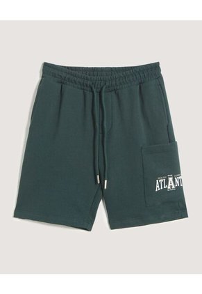 Bermuda Infantil Niño Regular Corto Color Verde Marca Ostu #80100062