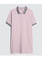 Polo Para Hombre Cuello Tejido Sin Bolsillo Color Rosa Marca Ostu #60110605 de Ostu