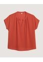 Blusa Escote En V  Para Mujer Naranja Ostu de Ostu