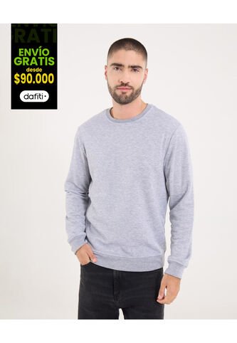 Buzo Para Hombre Cuello Redondo Color Gris  Marca Ostu #60060375 Ostu