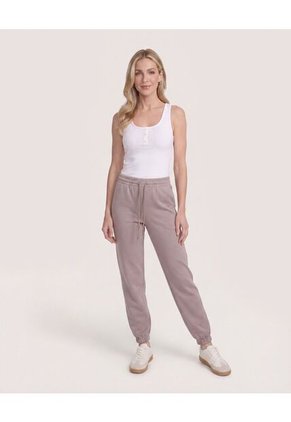 Jogger Unicolor  Para Mujer Beige Ostu