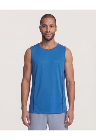 Camiseta Manga Sisa Texturizada  Para Hombre Azul Ostu Ostu