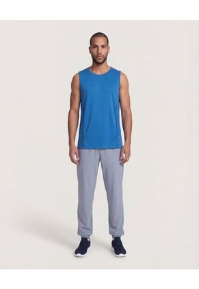 Camiseta Manga Sisa Texturizada  Para Hombre Azul Ostu