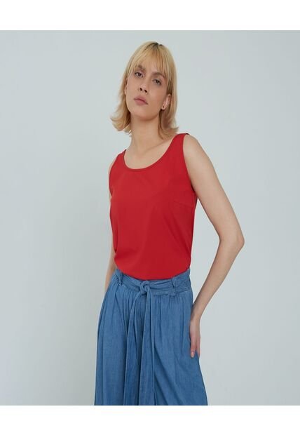 Blusa Para Mujer Manga Sisa Color Rojo Marca Ostu #40120853