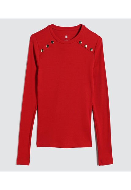 Camiseta Para Mujer Manga Larga Color Rojo Marca Ostu #40092217