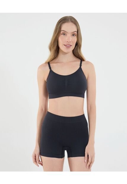 Top Para Mujer Seamless Con Copas Color Negro Marca Ostu #40220400
