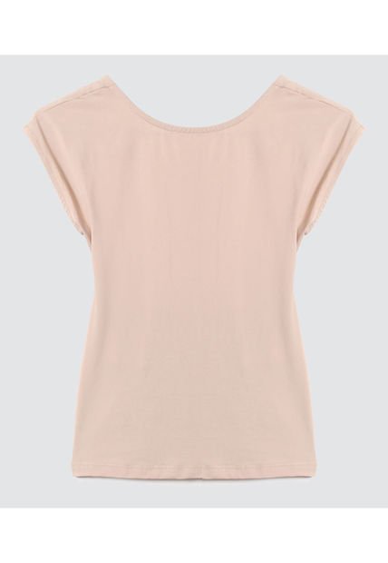Camiseta Para Mujer Manga Sisa Color Beige Marca Ostu #40092029