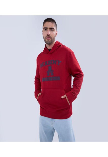 Buzo Para Hombre Hoodie Color Vino Marca Ostu #60060483