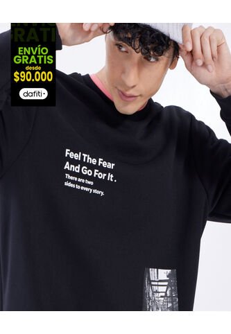 Buzo Para Hombre Cuello Redondo Color Negro Marca Ostu #60060267 Ostu