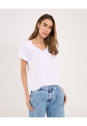 Blusa Para Mujer Manga Corta Color Crema Marca Ostu #40120772 Ostu