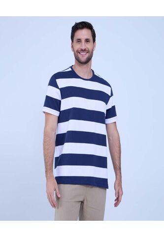 Camiseta Para Hombre Manga Corta Color Azul  Marca Ostu #60091421 Ostu