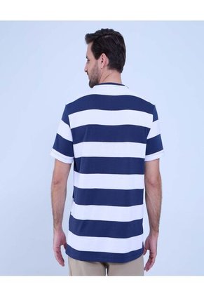 Camiseta Para Hombre Manga Corta Color Azul  Marca Ostu #60091421