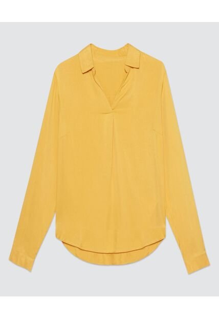 Blusa Para Mujer Manga 3/4 Color Mostaza Marca Ostu #40120767