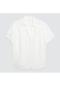 Blusa Mujer Ostu M/C Blanco Viscosa de Ostu