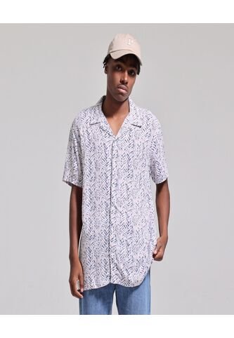 Camisa Para Hombre Manga Corta Sin Bolsillo Color Blanco Marca Ostu #60010527 Ostu