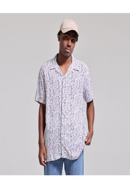 Camisa Para Hombre Manga Corta Sin Bolsillo Color Blanco Marca Ostu #60010527