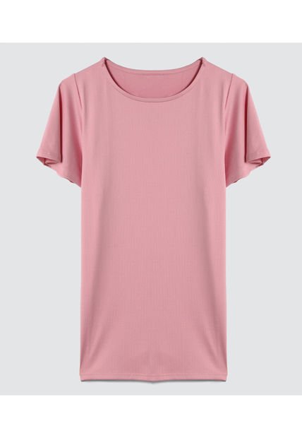 Camiseta Para Mujer Manga Corta Color Rosado  Marca Ostu #40092119