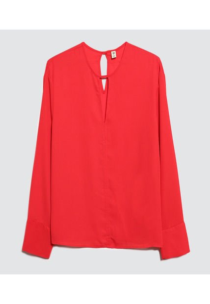 Blusa Para Mujer Manga Larga Color Rojo Marca Ostu #40121057