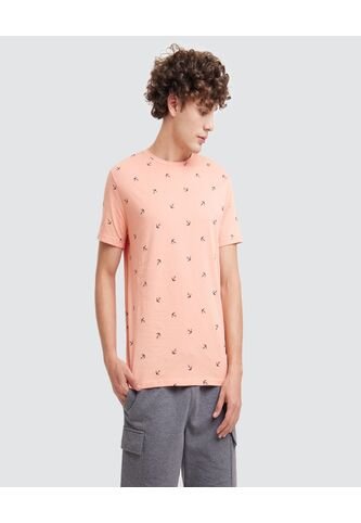Camiseta Para Hombre Manga Corta Color Rosado  Marca Ostu #60090795 Ostu