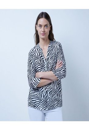 Blusa Para Mujer Manga 3/4 Color Blanco Marca Ostu #40120932