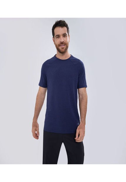 Camiseta Para Hombre Manga Corta Color Azul  Marca Ostu #60091286