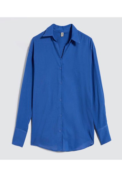 Blusa Para Mujer Manga Larga Color Azul  Marca Ostu #40120992