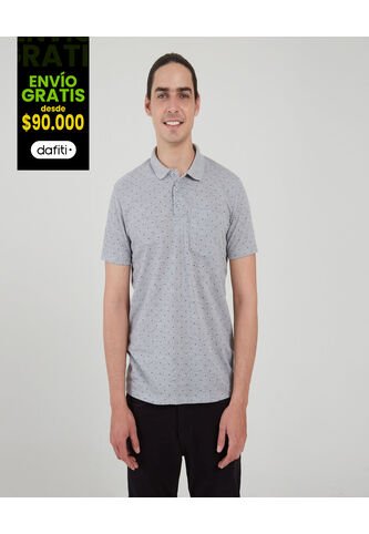 Polo Para Hombre Cuello Tejido Con Bolsillo Color Gris  Marca Ostu #60110575 Ostu