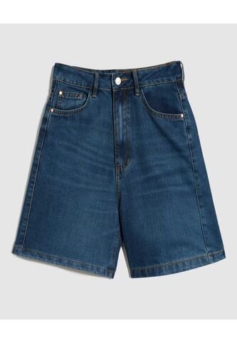 Short Para Mujer  Color Azul Medio Marca Ostu #40190308 Ostu