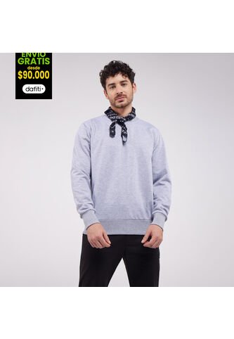 Buzo Para Hombre Cuello Redondo Color Gris  Marca Ostu #60060228 Ostu