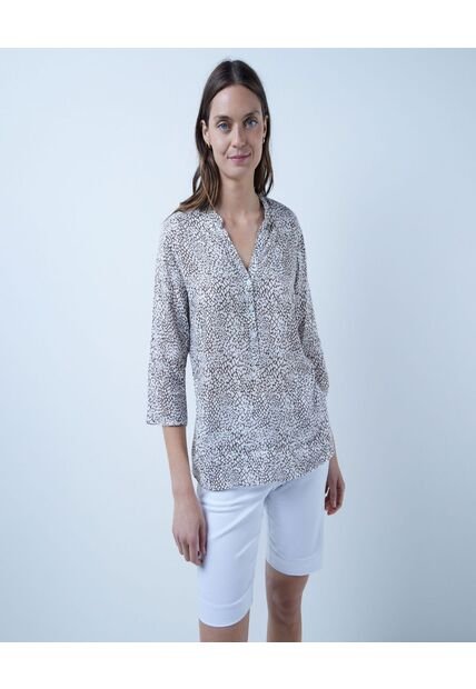 Blusa Para Mujer Manga 3/4 Color Beige Marca Ostu #40120930