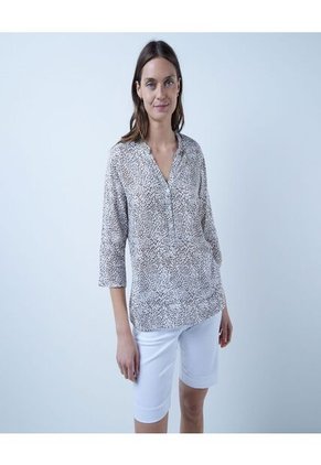 Blusa Para Mujer Manga 3/4 Color Beige Marca Ostu #40120930