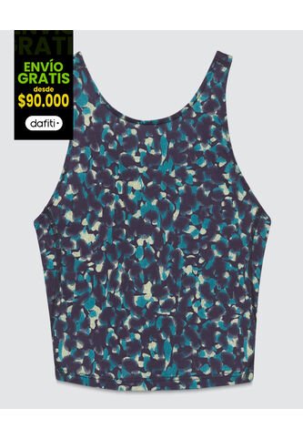 Crop Top Para Mujer Manga Sisa Color Verde  Marca Ostu #40091747 Ostu