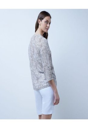 Blusa Para Mujer Manga 3/4 Color Beige Marca Ostu #40120930