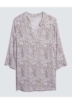 Blusa Para Mujer Manga 3/4 Color Beige Marca Ostu #40120930