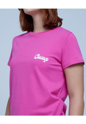 Camiseta Para Mujer Manga Corta Color Rosa Marca Ostu #40091940