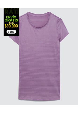 Camiseta Para Mujer Manga Corta Color Morado Marca Ostu #40091805 Ostu