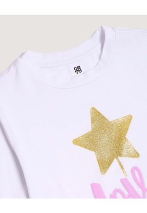 Camiseta Infantil Niña Manga Corta Cuello Redondo Color Blanco Marca Ostu #90090343