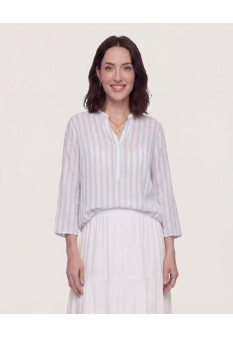 Blusa Basica Manga ¾  Para Mujer Crudo Ostu Ostu