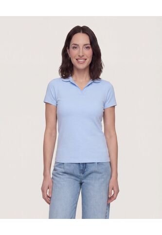 Polo Basica  Para Mujer Azul Ostu Ostu