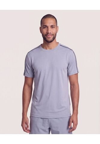 Camiseta Texturizada Deportiva  Para Hombre Gris Ostu Ostu