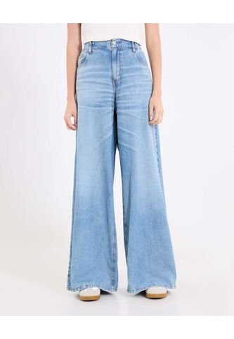 Jean  Para Mujer Wide-Leg Color Azul Marca Ostu #40160636 Ostu